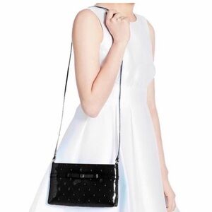 Kate Spade EUC  Camellia Black Crossbody Bag
